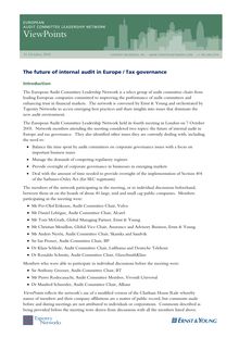 European ACLN - ViewPoints 5 - Internal audit-Tax governance - 31 October 2005 - Final