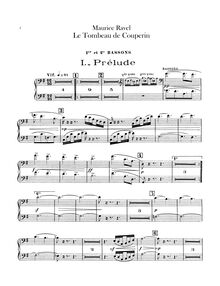 Partition basson 1/2, Le tombeau de Couperin, Ravel, Maurice