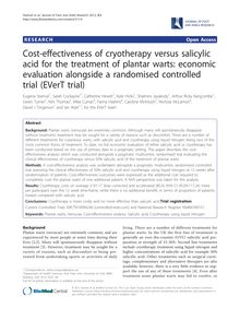 Cost-effectiveness of cryotherapy versus salicylic acid for the treatment of plantar warts: economic evaluation alongside a randomised controlled trial (EVerT trial)
