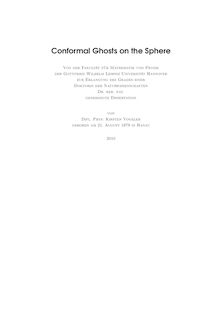 Conformal ghosts on the sphere [Elektronische Ressource] / Kirsten Vogeler