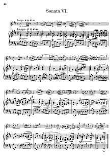 Partition complète (without Andante), flûte Sonata en B minor