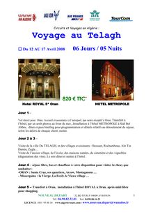 VOYAGE AU TELAGH - www.voyage-algerie.com