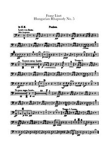 Partition timbales (E, B), Hungarian Rhapsody No.5, Héroïde-élégiaque