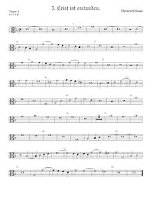 Partition ténor viole de gambe 1, alto clef, Secular travaux, Isaac, Heinrich