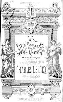 Partition complète, La jolie Persane, Opéra-comique en trois actes par Charles Lecocq