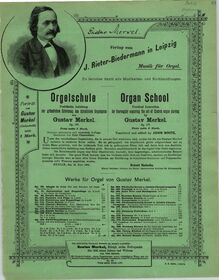 Partition couverture couleur, orgue Sonata No.5, Op.118, Merkel, Gustav Adolf