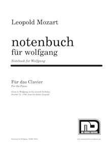 Partition complète, Notenbuch fuer Wolfgang, Various, Mozart, Leopold par Leopold Mozart