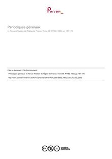 Périodiques généraux  ; n°182 ; vol.69, pg 161-175
