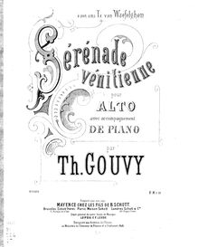 Partition de piano, Sérénade Vénitienne, E minor, Gouvy, Louis Théodore