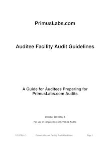PLc Auditee Facility Audit Guidelines Oct2005