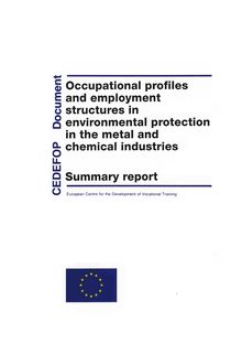 Occupational profiles and employment structures in environmental protection in the metal and chemical industries