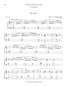 Partition 8, Sortie (C major), L’Office Catholique, Op.148, Lefébure-Wély, Louis James Alfred