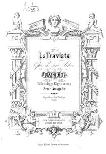 Partition Preliminaries - Act I, La traviata, The Fallen Woman, Verdi, Giuseppe