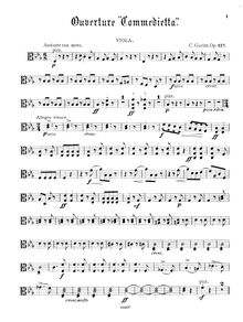 Partition de viole de gambe, Overture Commedietta, Op.137