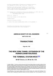 Transactions of the American Society of Civil Engineers, vol. LXVIII, Sept. 1910 - The New York Tunnel Extension of the Pennsylvania Railroad - The Terminal Station - West