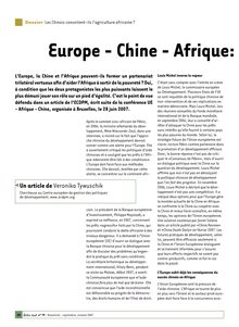 europe - Chine - Afrique: concurrence ou