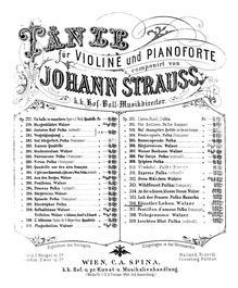 Partition Piano , partie, Künstlerleben, Op.316, Artist s Life, Strauss Jr., Johann