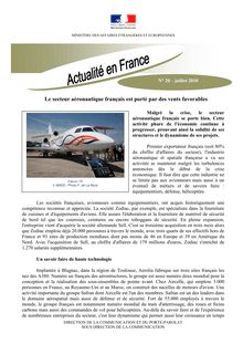 Le secteur aéronautique français est porté par des vents favorables