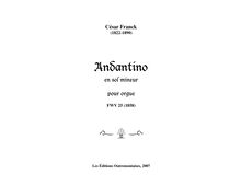 Partition complète, Andantino en G minor, Franck, César par César Franck