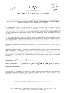 BRUN Nicolas - Declaration publique d interets du 24-09-08