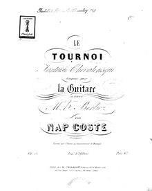 Partition complète, Le Tournoi, Fantasie Chevaleresque, pour la Guitare, Op.15