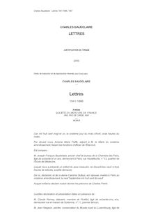 Lettres (Baudelaire)/Texte entier