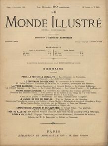 LE MONDE ILLUSTRE  N° 2484 du 05 novembre 1904