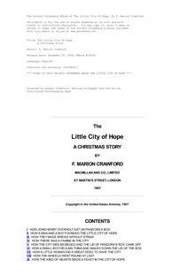 The Little City of Hope - A Christmas Story