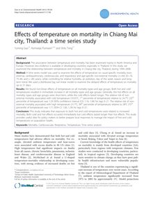 Effects of temperature on mortality in Chiang Mai city, Thailand: a time series study