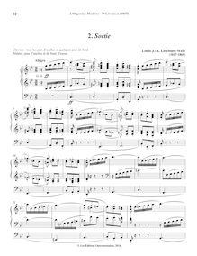 Partition , Sortie (G minor), L Organiste Moderne, Lefébure-Wély, Louis James Alfred