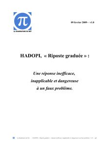 un dossier (.pdf) - HADOPI, « Riposte graduée » :