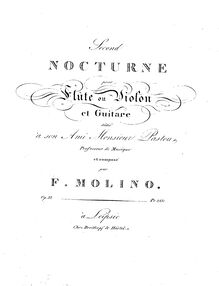 Partition parties complètes, Notturno No.2, Op.38, D major, Molino, Francesco