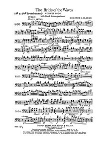 Partition Trombone 1,2, pour Bride of pour Waves, Clarke, Herbert Lincoln