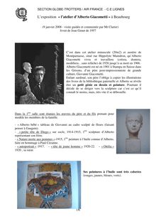 L exposition « l atelier d Alberto Giacometti » à Beaubourg