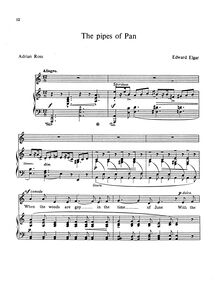 Partition complète, pour Pipes of Pan, Elgar, Edward