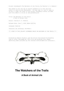The Watchers of the Trails - A Book of Animal Life