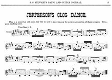 Partition complète, Jefferson s Clog danse, Stewart, Samuel Swain