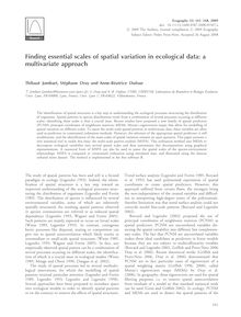 Finding essential scales of spatial variation in ecological data: a multivariate approach