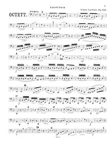 Partition basson 2, Octet pour vents, B♭ major, Lachner, Franz Paul
