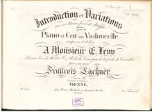 Partition Piano , partie, Introduction et variations sur un thême favori Suisse