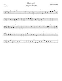 Partition viole de basse, Selected travaux, Dowland, John par John Dowland