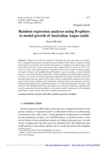 Random regression analyses using B-splines to model growth of Australian Angus cattle