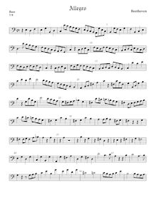 Partition viole de basse, Duo pour 2 flûtes, Allegro and Minuet