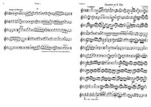 Partition parties complètes, corde quatuor, Op.5 No.6, E♭ major
