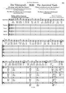 Partition complète, Vätergruft, Op.19, Cornelius, Peter par Peter Cornelius