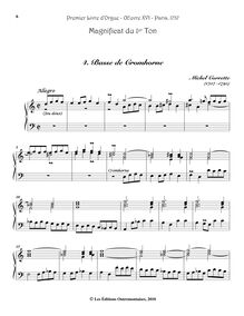 Partition , Basse de Cromhorne, Premier Livre d’Orgue, Op.16, Corrette, Michel