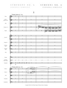 Partition complète, Symphony No.6, Sinfonia Semplice, Nielsen, Carl