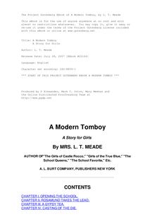 A Modern Tomboy - A Story for Girls