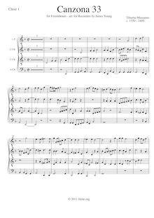 Partition chœur 1, 3 Canzonas, Massaino, Tiburtio