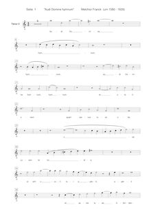 Partition ténor 2 , partie [G2 clef], Audi Domine hymnum, Franck, Melchior